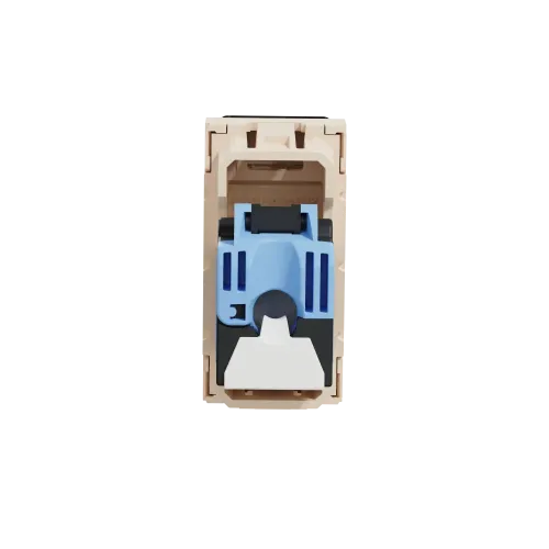 Розетка компьютерная RJ45, 6, UTP, бежевый, 1 модуль, Unica New Schneider NU341444