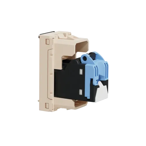 Розетка компьютерная RJ45, 6, UTP, бежевый, 1 модуль, Unica New Schneider NU341444