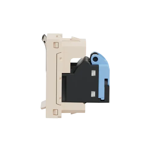 Розетка компьютерная RJ45, 6, UTP, бежевый, 1 модуль, Unica New Schneider NU341444