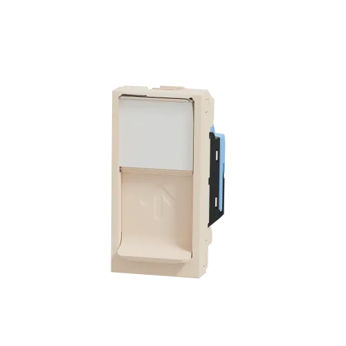 Розетка компьютерная RJ45, 6, UTP, бежевый, 1 модуль, Unica New Schneider NU341444