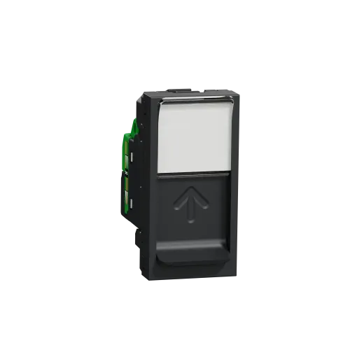 Розетка компьютерная RJ45, 6 UTP, антрацит, 1 модуль, Unica New Schneider NU341454