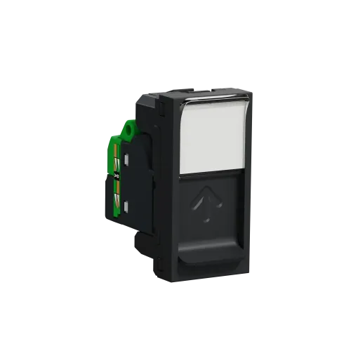 Розетка компьютерная RJ45, 6 UTP, антрацит, 1 модуль, Unica New Schneider NU341454