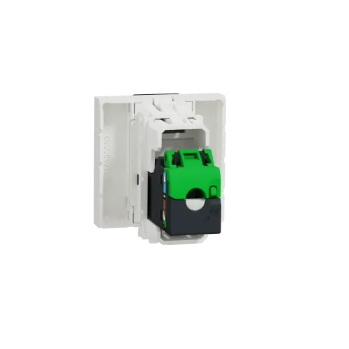 Розетка компьютерная RJ45, 6 UTP, белый, 2 модуля, Unica New Schneider NU341518