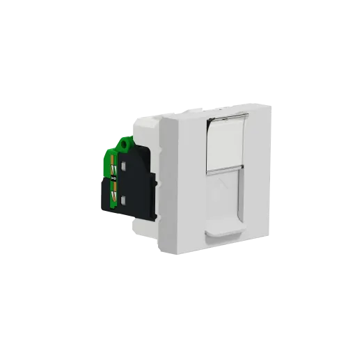 Розетка компьютерная RJ45, 6 UTP, алюминий, 2 модуля, Unica New Schneider NU341530