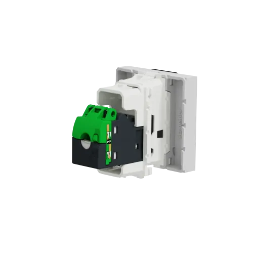 Розетка компьютерная RJ45, 6 UTP, алюминий, 2 модуля, Unica New Schneider NU341530