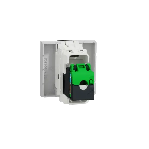 Розетка компьютерная RJ45, 6 UTP, алюминий, 2 модуля, Unica New Schneider NU341530