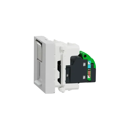 Розетка компьютерная RJ45, 6 UTP, алюминий, 2 модуля, Unica New Schneider NU341530