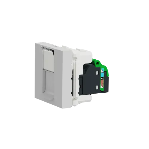 Розетка компьютерная RJ45, 6 UTP, алюминий, 2 модуля, Unica New Schneider NU341530