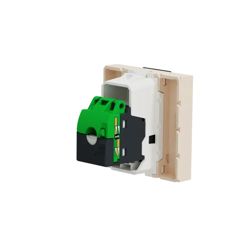 Розетка компьютерная RJ45, 6 UTP, бежевый, 2 модуля, Unica New Schneider NU341544