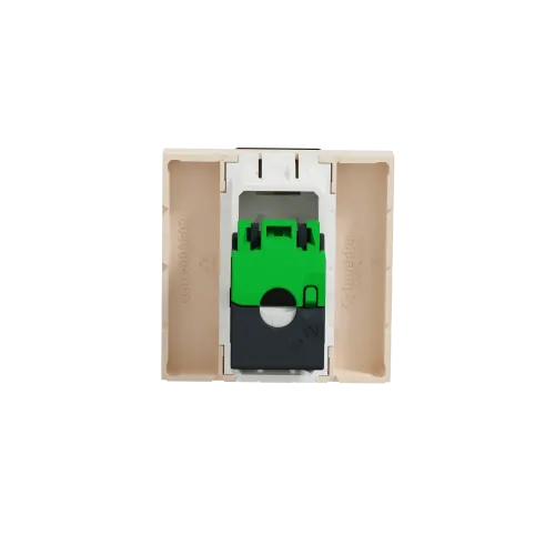 Розетка компьютерная RJ45, 6 UTP, бежевый, 2 модуля, Unica New Schneider NU341544