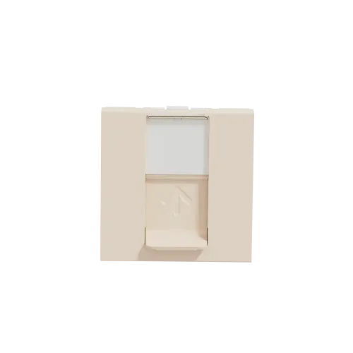 Розетка компьютерная RJ45, 6 UTP, бежевый, 2 модуля, Unica New Schneider NU341544