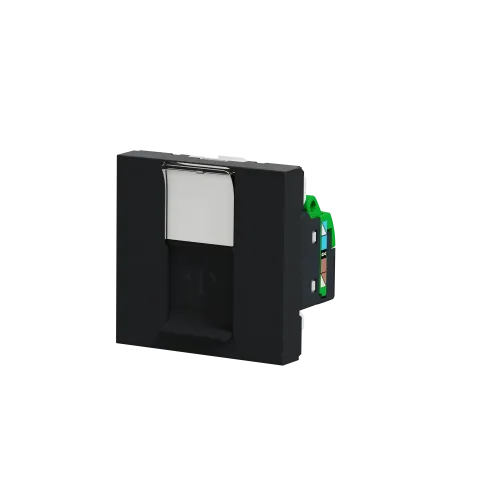 Розетка компьютерная RJ45, 6 UTP, антрацит, 2 модуля, Unica New Schneider NU341554