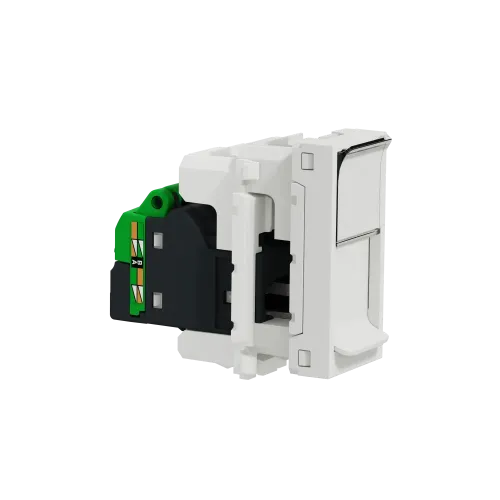 Розетка компьютерная RJ45, 6 STP, белый, 1 модуль, Unica New Schneider NU341618