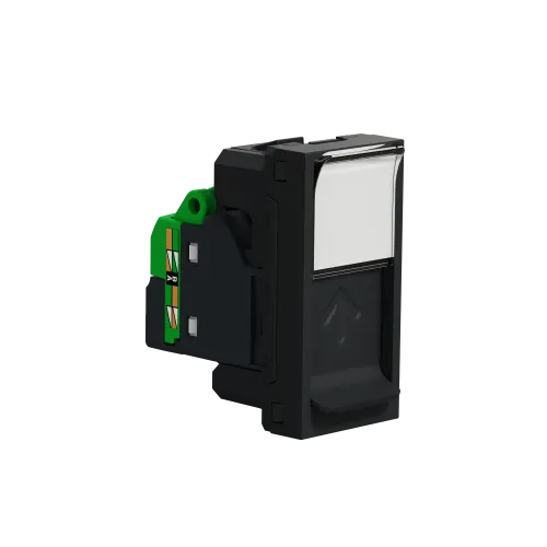Розетка компьютерная RJ45, 6 STP, антрацит, 1 модуль, Unica New Schneider NU341654