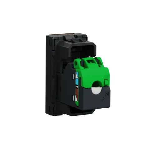 Розетка компьютерная RJ45, 6 STP, антрацит, 1 модуль, Unica New Schneider NU341654