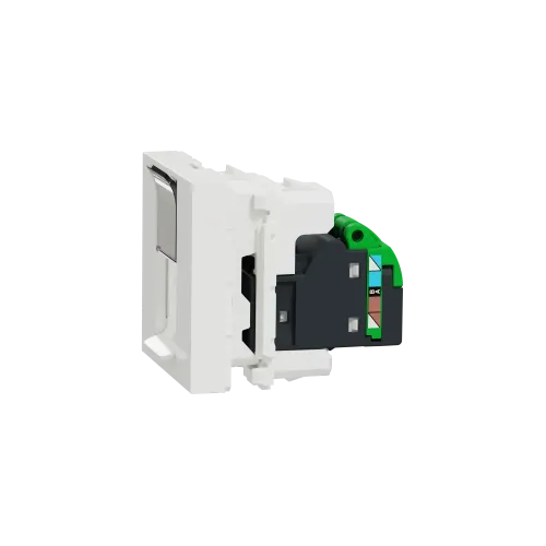 Розетка компьютерная RJ45, 6 STP, белый, 2 модуля, Unica New Schneider NU341718
