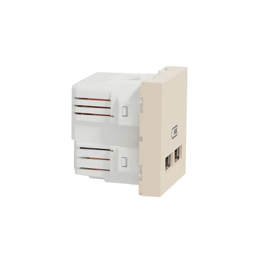 Розетка USB для зарядки, двойная, бежевый, 2 модуля, Unica New Schneider NU341844