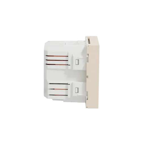 Розетка USB для зарядки, двойная, бежевый, 2 модуля, Unica New Schneider NU341844
