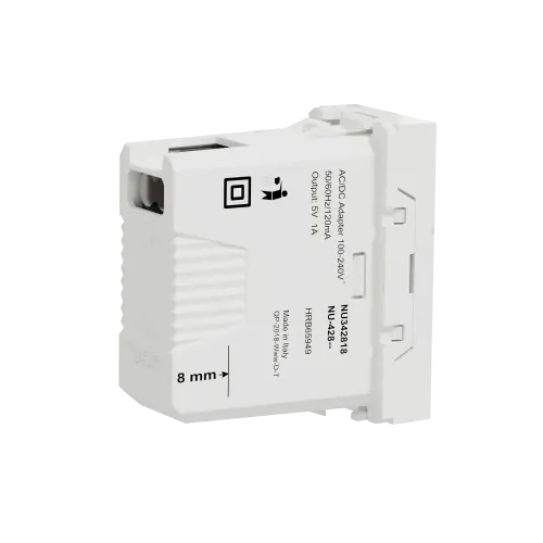 Розетка USB для зарядки, белый, 1 модуль, Unica New Schneider NU342818