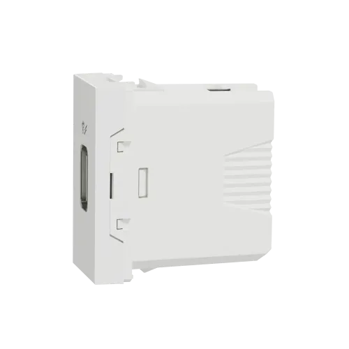 Розетка USB для зарядки, белый, 1 модуль, Unica New Schneider NU342818