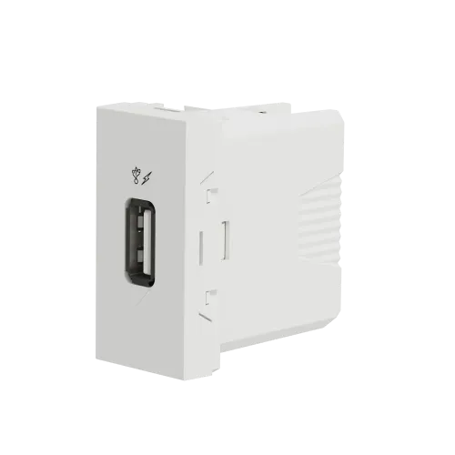 Розетка USB для зарядки, белый, 1 модуль, Unica New Schneider NU342818