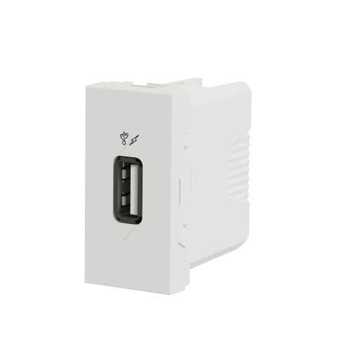 Розетка USB для зарядки, белый, 1 модуль, Unica New Schneider NU342818