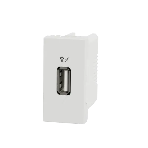 Розетка USB для зарядки, белый, 1 модуль, Unica New Schneider NU342818