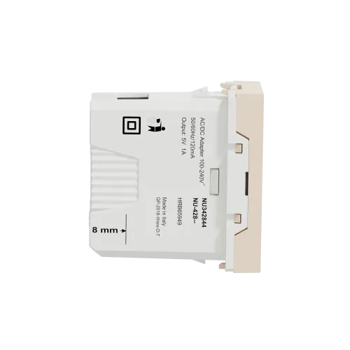 Розетка USB для зарядки, бежевый, 1 модуль, Unica New Schneider NU342844