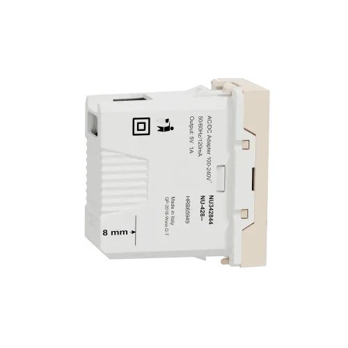 Розетка USB для зарядки, бежевый, 1 модуль, Unica New Schneider NU342844