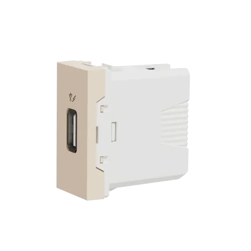 Розетка USB для зарядки, бежевый, 1 модуль, Unica New Schneider NU342844