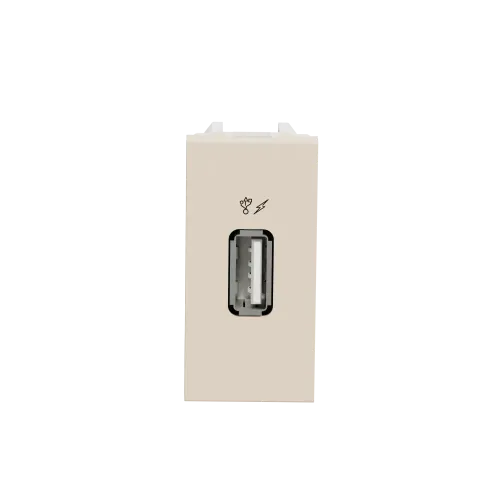 Розетка USB для зарядки, бежевый, 1 модуль, Unica New Schneider NU342844