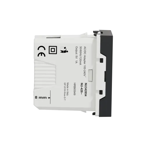 Розетка USB для зарядки, антрацит, 1 модуль, Unica New Schneider NU342854