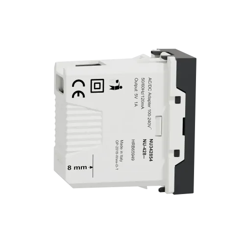 Розетка USB для зарядки, антрацит, 1 модуль, Unica New Schneider NU342854