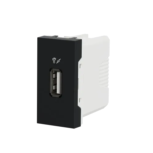 Розетка USB для зарядки, антрацит, 1 модуль, Unica New Schneider NU342854