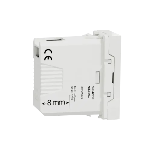 Розетка USB для передачи данных, белый, 1 модуль, Unica New Schneider NU342918