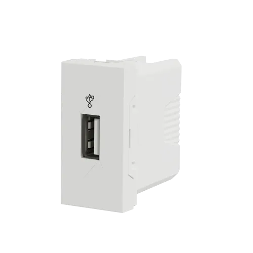 Розетка USB для передачи данных, белый, 1 модуль, Unica New Schneider NU342918