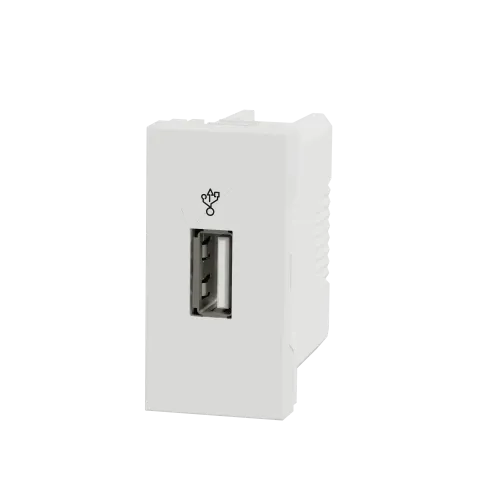 Розетка USB для передачи данных, белый, 1 модуль, Unica New Schneider NU342918