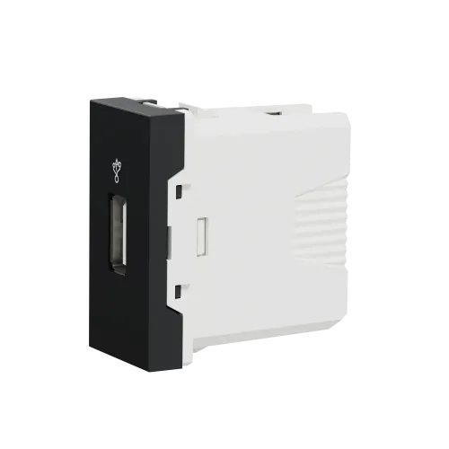 Розетка USB для передачи данных, антрацит, 1 модуль, Unica New Schneider NU342954