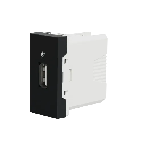 Розетка USB для передачи данных, антрацит, 1 модуль, Unica New Schneider NU342954