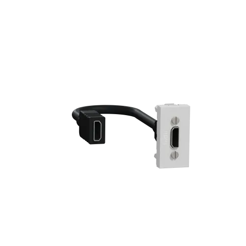 Розетка HDMI, алюминий, 1 модуль, Unica New Schneider NU343030