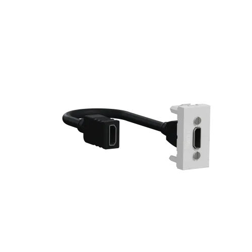 Розетка HDMI, алюминий, 1 модуль, Unica New Schneider NU343030