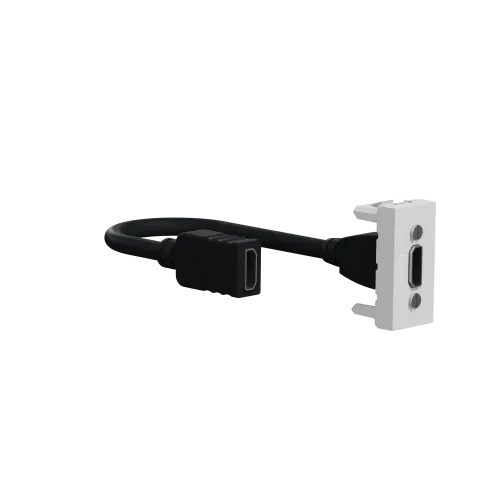 Розетка HDMI, алюминий, 1 модуль, Unica New Schneider NU343030