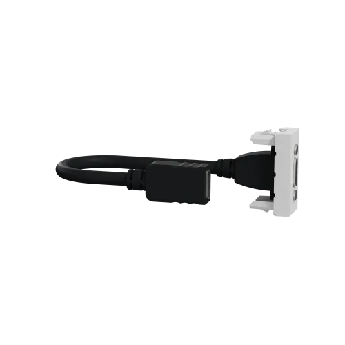 Розетка HDMI, алюминий, 1 модуль, Unica New Schneider NU343030