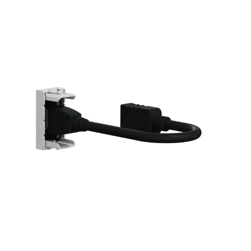 Розетка HDMI, алюминий, 1 модуль, Unica New Schneider NU343030