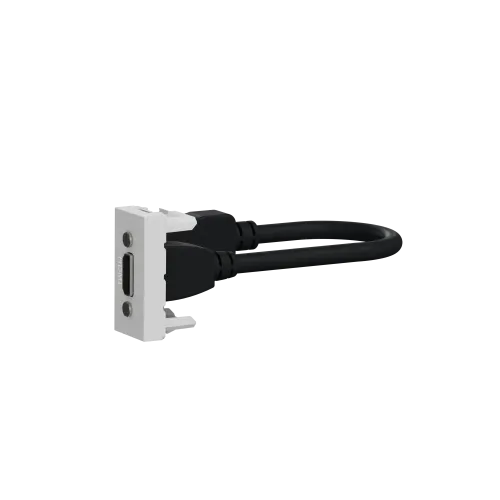Розетка HDMI, алюминий, 1 модуль, Unica New Schneider NU343030