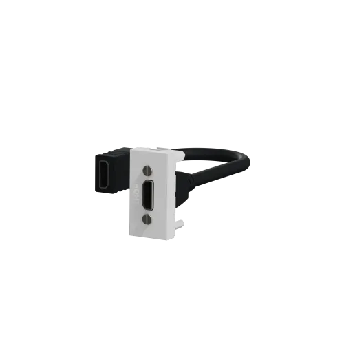 Розетка HDMI, алюминий, 1 модуль, Unica New Schneider NU343030