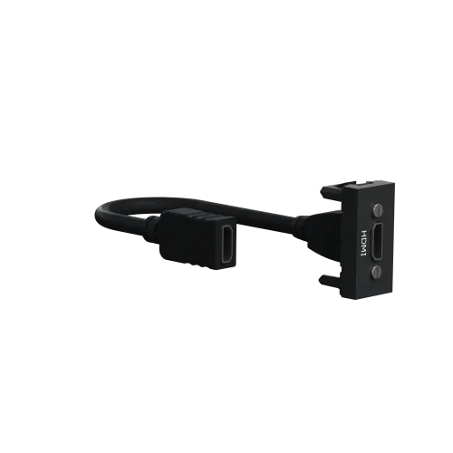 Розетка HDMI, антрацит, 1 модуль, Unica New Schneider NU343054