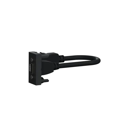 Розетка HDMI, антрацит, 1 модуль, Unica New Schneider NU343054