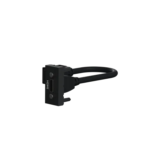 Розетка HDMI, антрацит, 1 модуль, Unica New Schneider NU343054