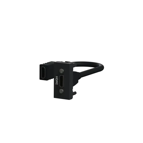 Розетка HDMI, антрацит, 1 модуль, Unica New Schneider NU343054